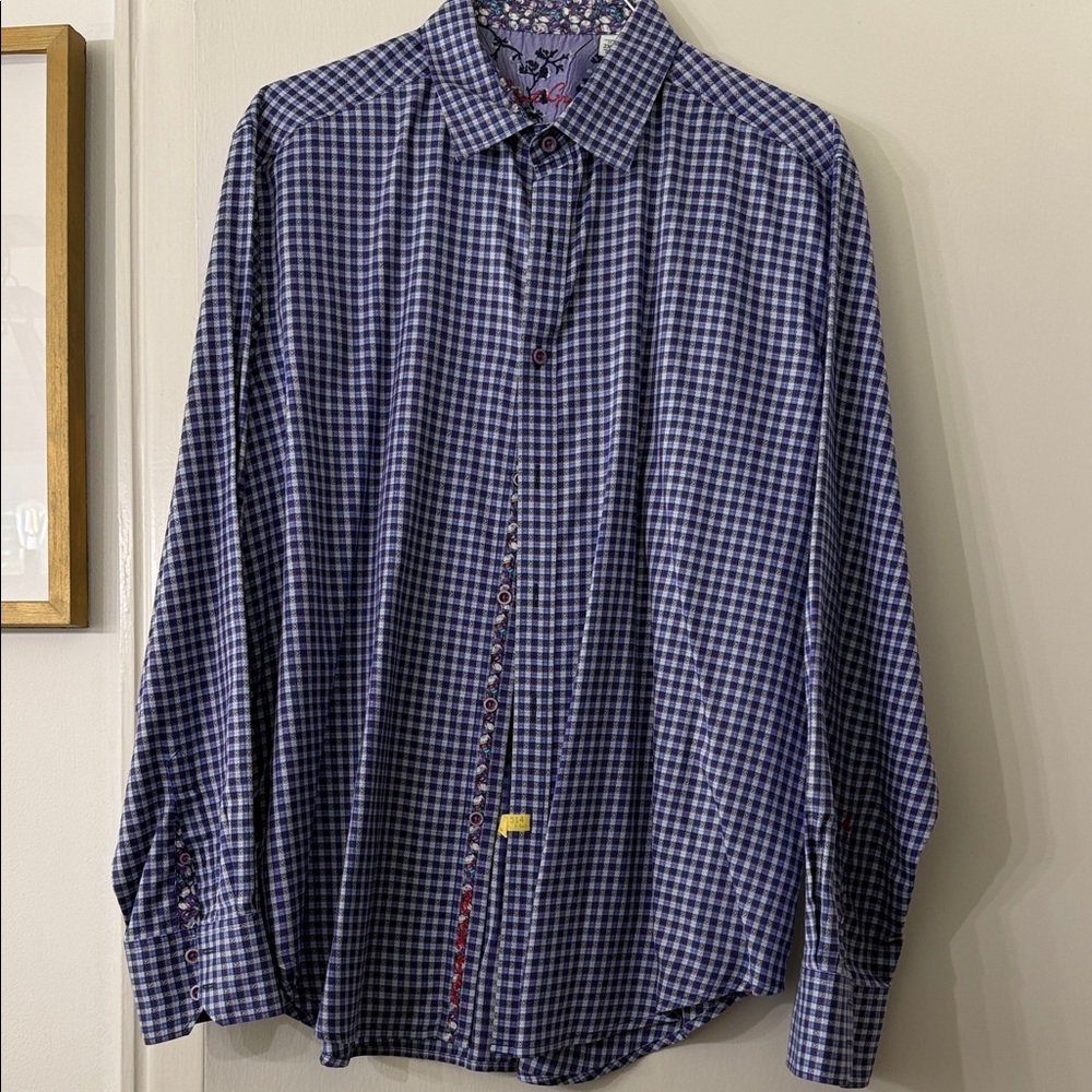 Robert Graham Blue Gingham Button-Down Shirt